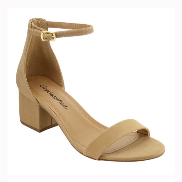 Cityclassified Shoes - Classified Weekend Basic Nude Ankle Strap Low Heel